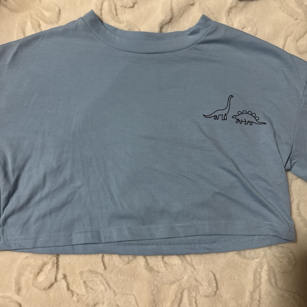 SHEIN Light Blue Casual Tee